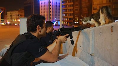 V Istanbulu se proti armádním pučistům postavili policisté (na snímku). V Istanbulu se proti armádním pučistům postavili policisté (na snímku).