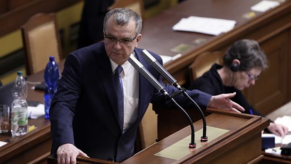 Miroslav Kalousek na jednání Poslanecké sněmovny